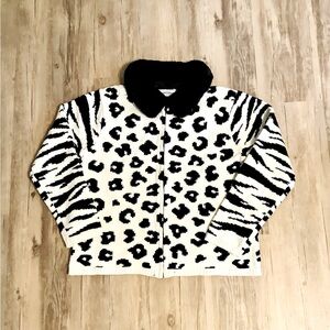 Marisa Christina Sweater Vintage Hong Kong Removable Faux Fur Collar Small